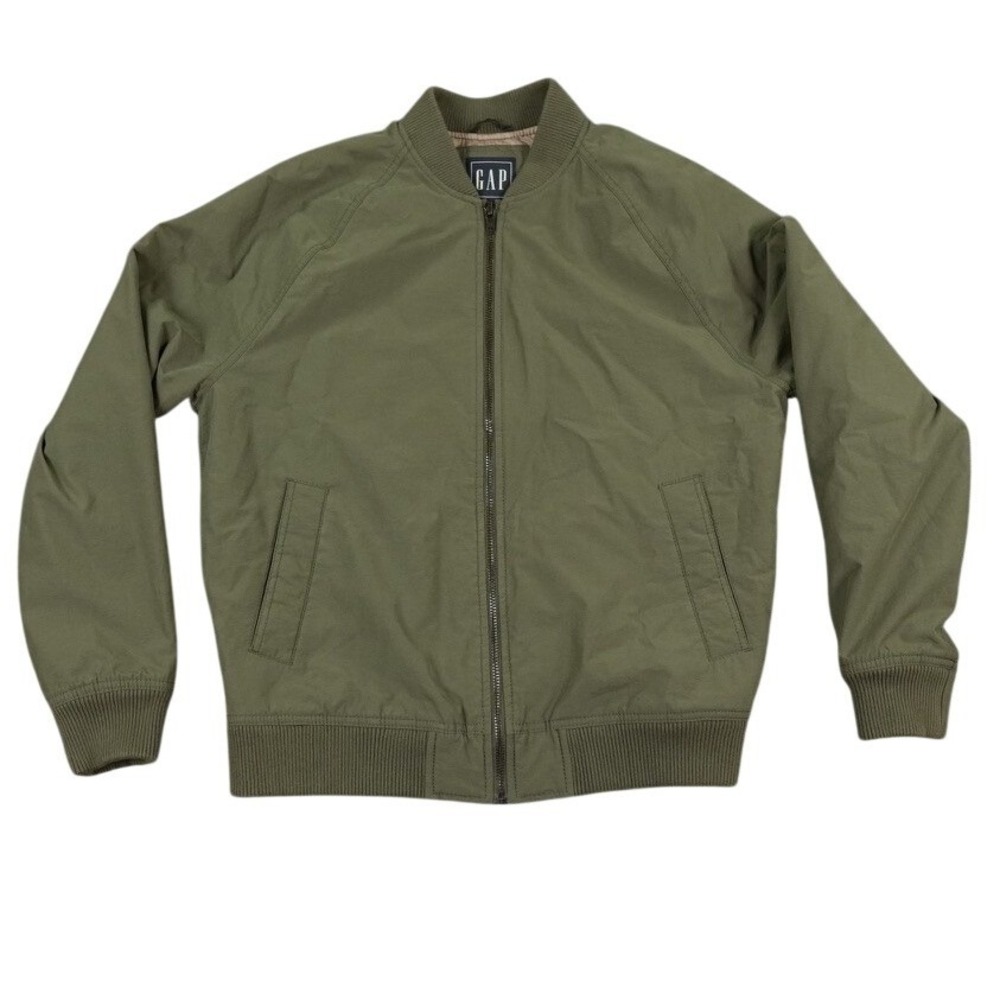 Gap Bomber Jacket Men M Olive Green Water Resistant Windproof Shell Insulated